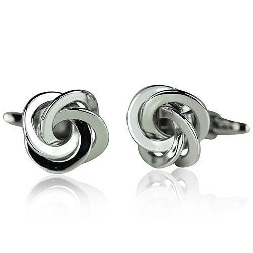 Silver Spriral Knot Cufflinks-Cufflinks-TheCuffShop-C00537-TheCuffShop.com.au