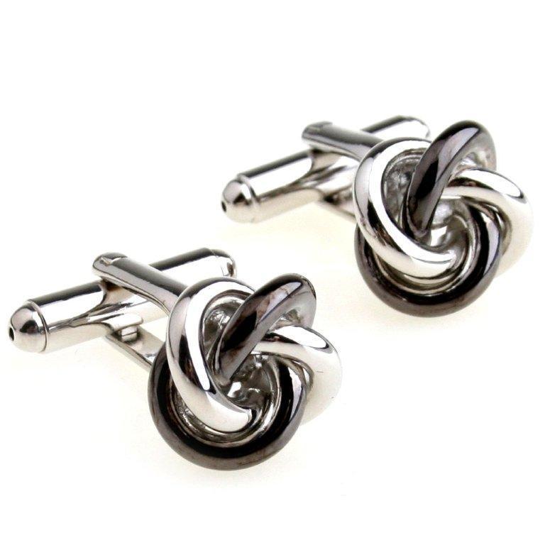 Black And Silver Cufflinks-Cufflinks-TheCuffShop-C00053-TheCuffShop.com.au