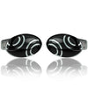 Black And Silver Elegance Range Cufflinks-Cufflinks-TheCuffShop-C01015-TheCuffShop.com.au