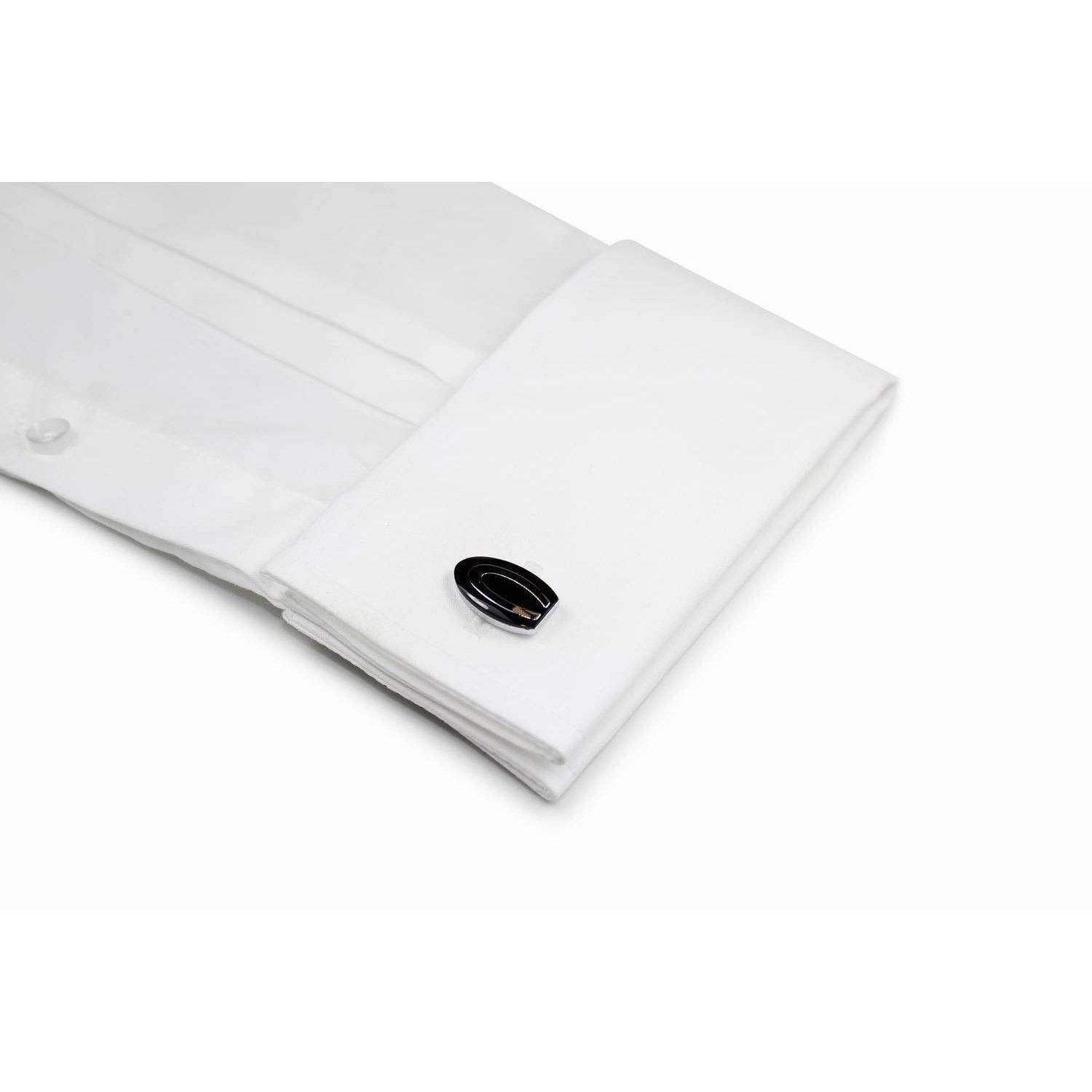 Black And Silver Elegance Range Cufflinks