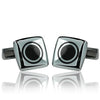 Black And Silver Elegance Range Cufflinks-Cufflinks-TheCuffShop-C01024-TheCuffShop.com.au
