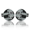 Black And Silver Elegance Range Cufflinks-Cufflinks-TheCuffShop-C01025-TheCuffShop.com.au