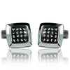 Black And Silver Elegance Range Cufflinks-Cufflinks-TheCuffShop-C01029-TheCuffShop.com.au