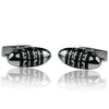 Black And Silver Elegance Range Cufflinks-Cufflinks-TheCuffShop-C01035-TheCuffShop.com.au