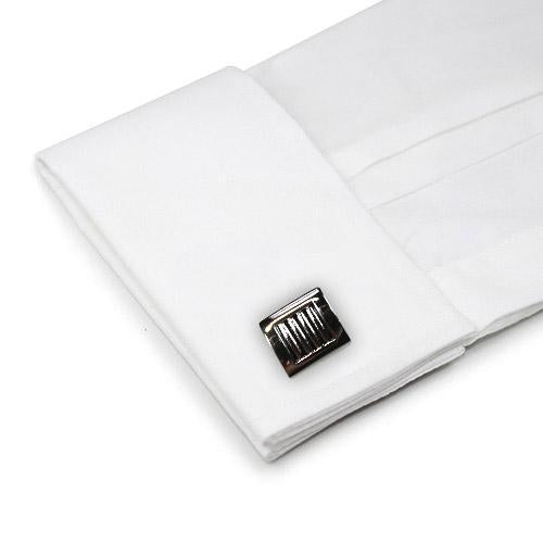 Black And Silver Square Cufflinks-Cufflinks-TheCuffShop-C00994-TheCuffShop.com.au