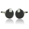 Black Circle Cufflinks-Cufflinks-TheCuffShop-C00221-TheCuffShop.com.au