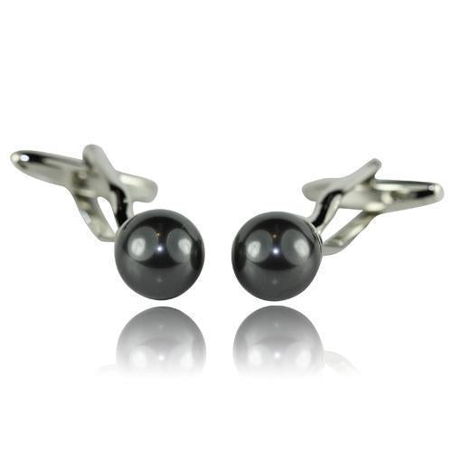 Black Pearl Cufflinks-Cufflinks-TheCuffShop-C01211-TheCuffShop.com.au