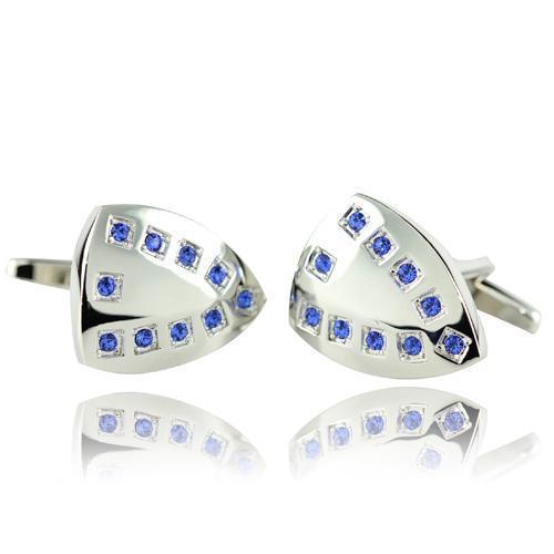 Blue Diamante Angle Cufflinks-Cufflinks-TheCuffShop-C00969-TheCuffShop.com.au