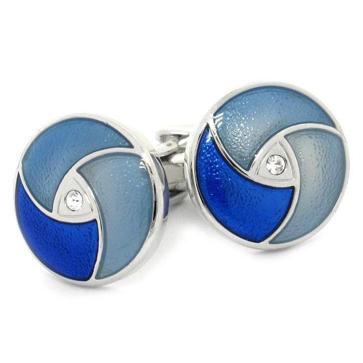 Blue Gradient Circle Cufflinks-Cufflinks-TheCuffShop-C01073-TheCuffShop.com.au