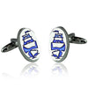 Blue Nautical Ship Cufflinks-Cufflinks-TheCuffShop-C00543-TheCuffShop.com.au