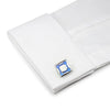 Blue Square On Silver Cufflinks