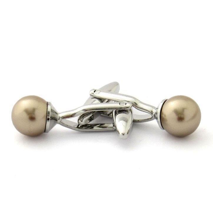 Bronze Pearl Cufflinks-Cufflinks-TheCuffShop-C01044-TheCuffShop.com.au