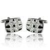 Diamante Etched Cufflinks-Cufflinks-TheCuffShop-C00588-TheCuffShop.com.au