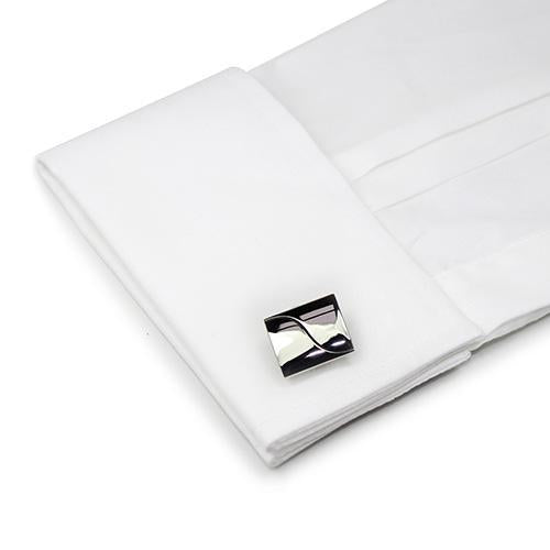 Elegant Wave Cufflinks-Cufflinks-TheCuffShop-C00375-TheCuffShop.com.au
