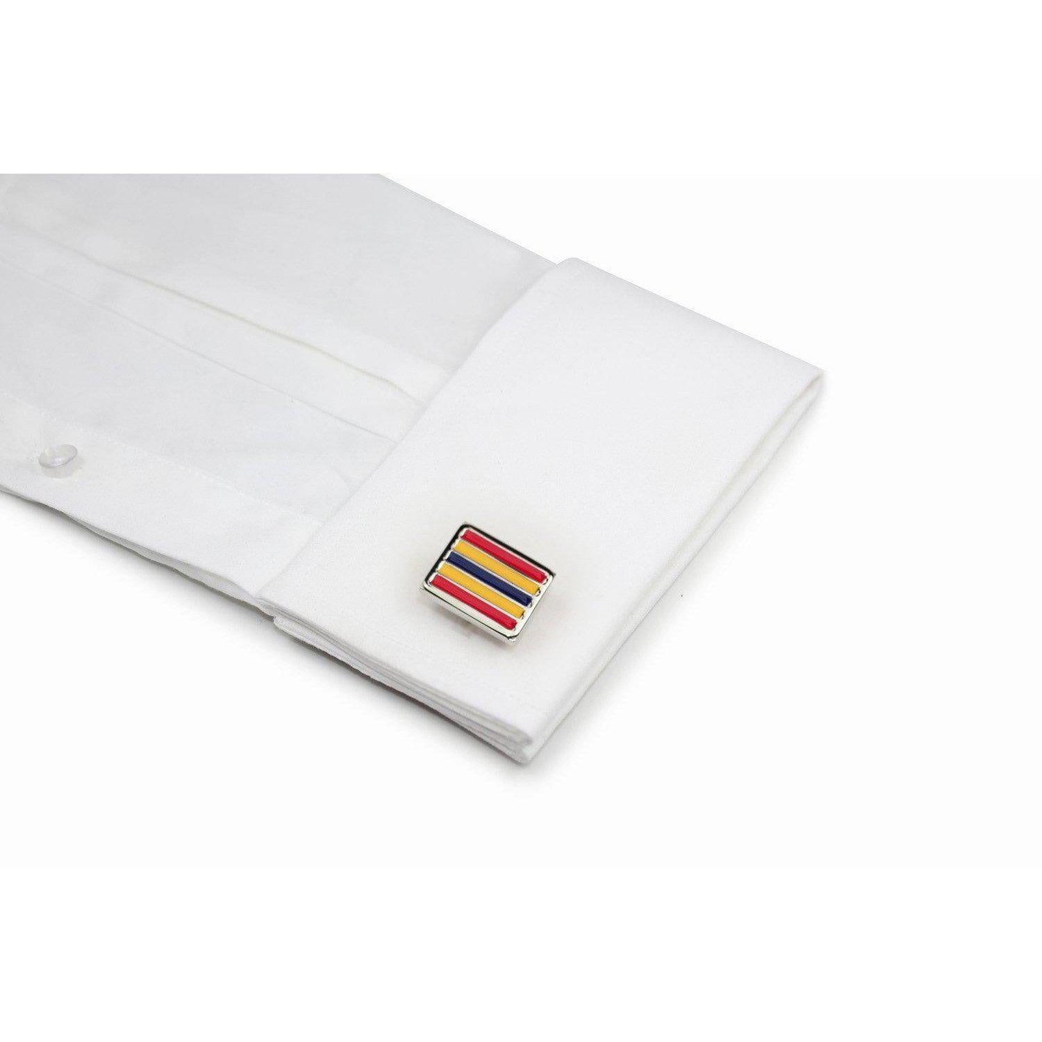 Footy Supporter Cufflinks-Cufflinks-TheCuffShop-C01297-TheCuffShop.com.au