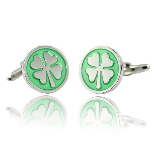 Four Leaf Clover Cufflinks-Cufflinks-TheCuffShop-C00784-TheCuffShop.com.au