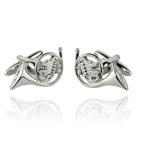 French Horn Cufflinks-Cufflinks-TheCuffShop-C01097-TheCuffShop.com.au