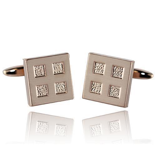 Gold Square Window Cufflinks-Cufflinks-TheCuffShop-C01064-TheCuffShop.com.au