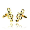 Gold Treble Clef Cufflinks-Cufflinks-TheCuffShop-C00001-TheCuffShop.com.au