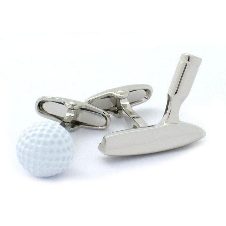 Golf Ball And Putter Cufflinks-Cufflinks-TheCuffShop-C01144-TheCuffShop.com.au