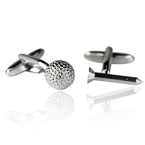 Golf Ball And Tee Cufflinks-Cufflinks-TheCuffShop-C00454-TheCuffShop.com.au