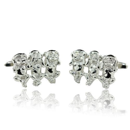 Hear No. See No. Speak No Evil Cufflinks-Cufflinks-TheCuffShop-C00824-TheCuffShop.com.au