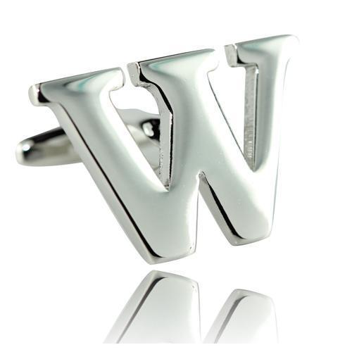 Letter W Cufflinks-Cufflinks-TheCuffShop-C01429-TheCuffShop.com.au