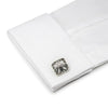 Pinched Silver Square Cufflinks