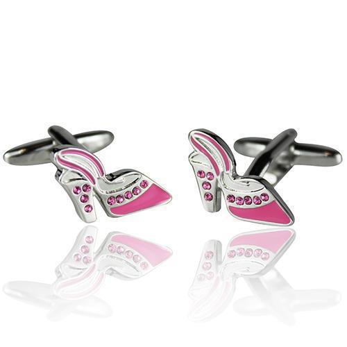 Pink Cinderella Cufflinks-Cufflinks-TheCuffShop-C00638-TheCuffShop.com.au