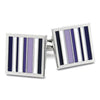 Purple And White Stripe Cufflinks-Cufflinks-TheCuffShop-C01075-TheCuffShop.com.au