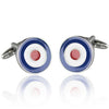 Red Bulls Eye Cufflinks-Cufflinks-TheCuffShop-C00582-TheCuffShop.com.au