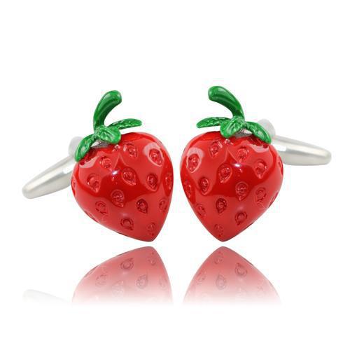 Red Strawberry Cufflinks-Cufflinks-TheCuffShop-C00919-TheCuffShop.com.au