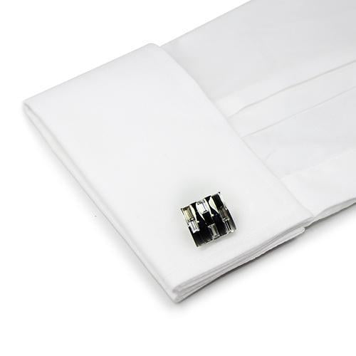 Retro Stripe Cufflinks-Cufflinks-TheCuffShop-C00383-TheCuffShop.com.au