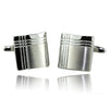 Silver 3 Stripe Gift Cufflinks-Cufflinks-TheCuffShop-C00864-TheCuffShop.com.au