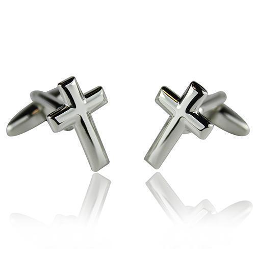 Silver Cross Cufflinks-Cufflinks-TheCuffShop-C00730-TheCuffShop.com.au