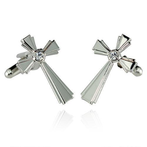 Silver Cross Cufflinks-Cufflinks-TheCuffShop-C01600-TheCuffShop.com.au