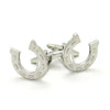 Silver Horse Shoe Cufflinks-Cufflinks-TheCuffShop-C01191-TheCuffShop.com.au