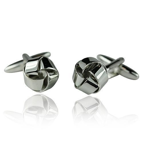 Silver Knot Cufflinks-Cufflinks-TheCuffShop-C00492-TheCuffShop.com.au