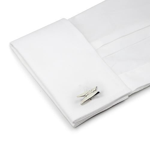 Silver Peg Cufflinks-Cufflinks-TheCuffShop-C00752-TheCuffShop.com.au