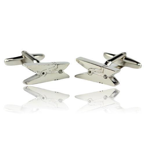 Silver Peg Cufflinks-Cufflinks-TheCuffShop-C00752-TheCuffShop.com.au