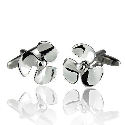 Silver Propellor Cufflinks-Cufflinks-TheCuffShop-C00642-TheCuffShop.com.au