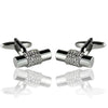 Silver Rope On Bar Cufflinks-Cufflinks-TheCuffShop-C00640-TheCuffShop.com.au