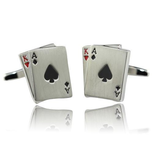 Silver Spades Cufflinks-Cufflinks-TheCuffShop-C00806-TheCuffShop.com.au