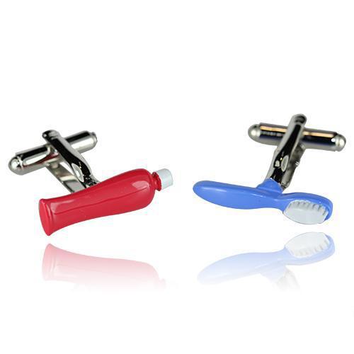 Toothbrush And Paste Cufflinks-Cufflinks-TheCuffShop-C01595-TheCuffShop.com.au