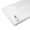 White And Blue Cricketer Cufflinks