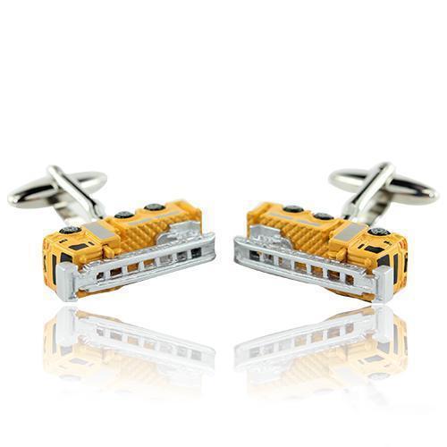 Yellow Fire Engine Cufflinks-Cufflinks-TheCuffShop-C01173-TheCuffShop.com.au