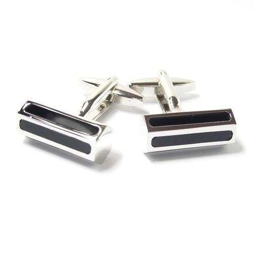 Black Rectangle Cufflinks-Cufflinks-TheCuffShop-C00791-TheCuffShop.com.au