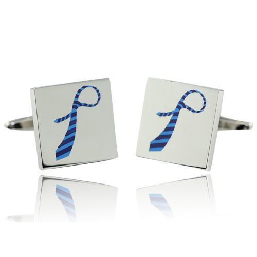 Blue Tie Cufflinks-Cufflinks-TheCuffShop-C00829-TheCuffShop.com.au