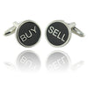 Buy And Sell Black Circle Cufflinks-Cufflinks-TheCuffShop-C00371-TheCuffShop.com.au