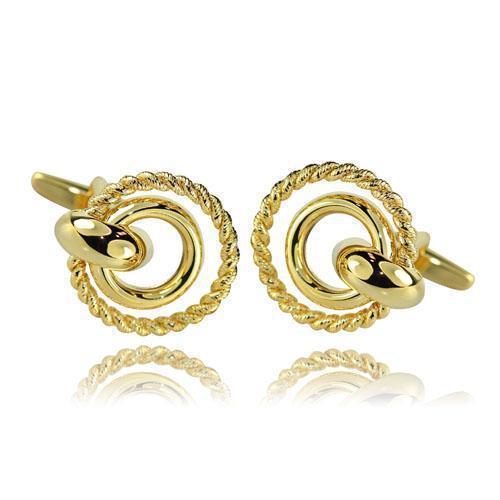 Gold Rope Cufflinks-Cufflinks-TheCuffShop-C00288-TheCuffShop.com.au
